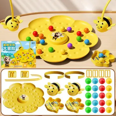 Little Bee Pick Beans Educational Board Game for Kids, Attention Training - 9