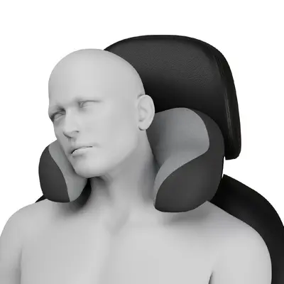 U-Shaped Car Headrest Pillow, Memory Foam Neck Pillow, Skin-Friendly