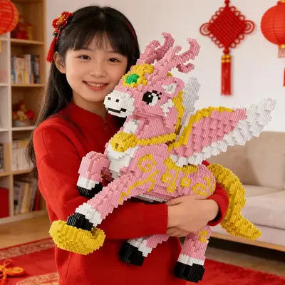 Snap-Together Connecting Building Blocks, Children's Educational Toy - 10