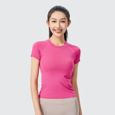 Damen Kurzarm-Yoga-Shirt, schnelltrocknend - 11