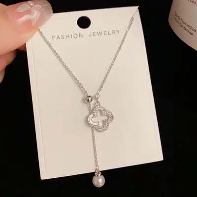 Minimalist Silver Collarbone Chain, Gold Electroplating - 10