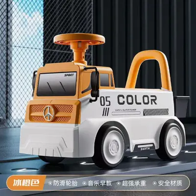 Ride-On Children's Excavator Engineering Vehicle with Slide - 11