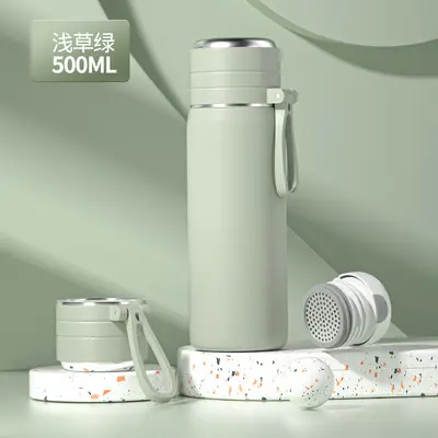 Großer Edelstahl-Thermobecher mit Tee-Wasser-Trennung - 7