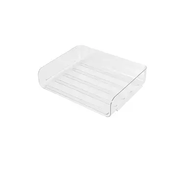 Desktop stackable organizer, transparent, A4 paper and file storage