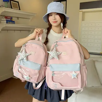 Large Capacity Lightweight Women's Laptop Backpack, College Style - 5