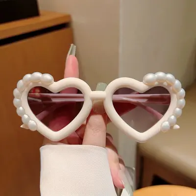 Children's Heart-Shaped Sunglasses Cute Performance Photo Prop - 7