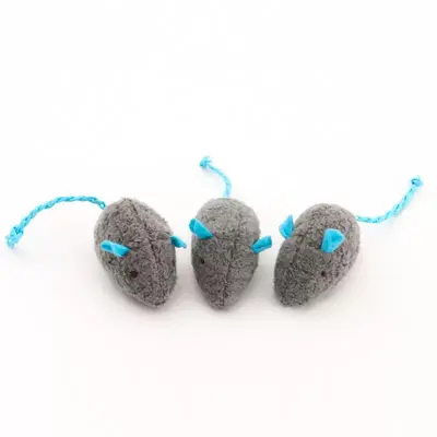 Plush Catnip Mouse Cat Toy, 3-Piece Set - 9