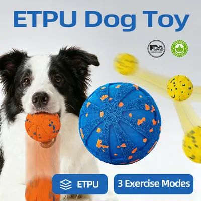 Automatic Dog Walking Ball, Chew-Resistant Bouncing Dog Toy for Medium and Large Dogs - 1