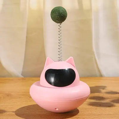 Cat Toy Feather Wand with Long Pole, Bell Turntable - 11