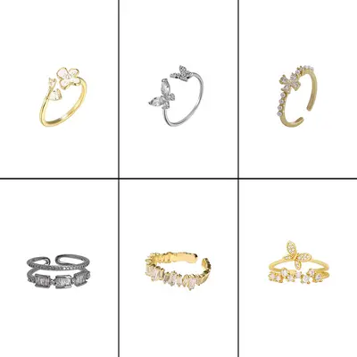 Mikro-Zirkonia Ring, doppelschichtig verstellbar