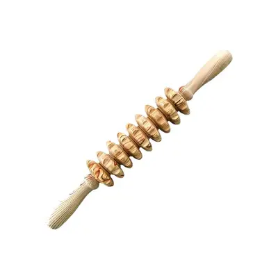 Ahşap kas gevşeme topuz masajı rulo spor meridyen yoga sopa zayıflama bacak servikal omurga rulo masaj sopası - 6