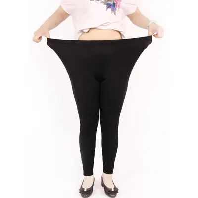Women's Black Ultra-Stretch Nine-Point Leggings, Extra Large Plus Size, Thick - 3