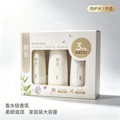 【洗护沐3件套】赫系洗发水护发素沐浴露组合蓬松柔顺官方正品