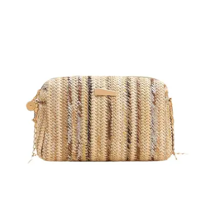 Colorful Straw Bag, Women's Crossbody Bag, Rainbow Design