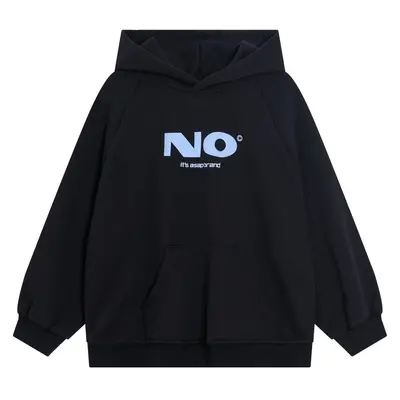 Boys' Black Hooded Sweatshirt for Autumn