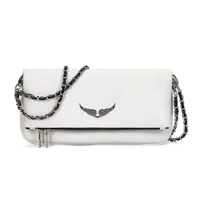 Women's Crossbody Bag, Black PU, Retro Single Shoulder Envelope Bag - 11