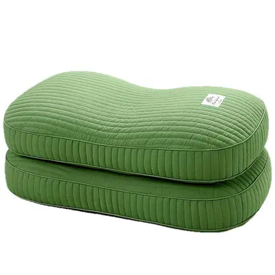 Cotton Buckwheat Pillow, Neck Support, Firm High Adult Pillow, Set of 2