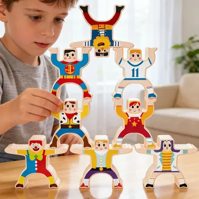 Stacking Balance Block Toy, DIY Stacking Game for Parent-Child Early Education - 1