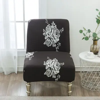 Чехол для стула из молочного шёлка эластичный, защитный чехол на одно сиденье - 12