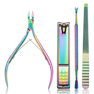 Stainless steel titanium nail care set, multi-piece - 13