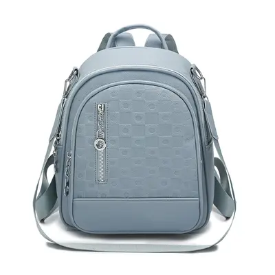 Soft PU Leather Women's Backpack, Minimalist Casual Commuter School Bag - 11