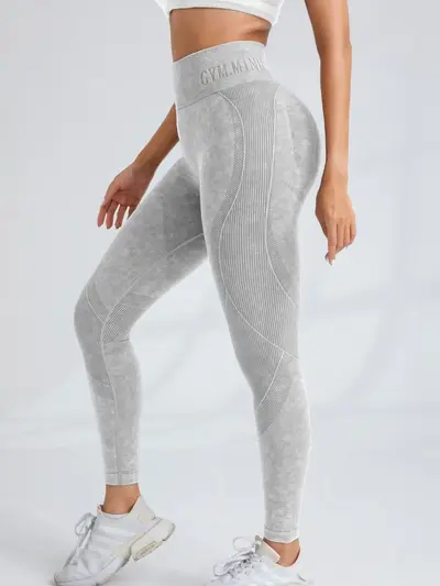 Dikişsiz yoga pantolonu kadın, kum yıkama, hızlı kuruyan, tırnak kaldırıcı - 9