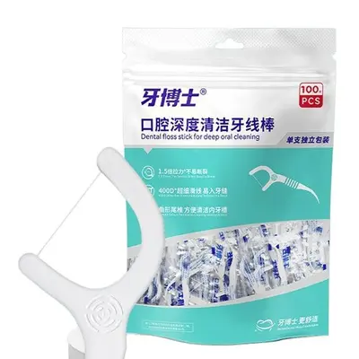 Dental floss picks, ultra-fine, individually wrapped - 5