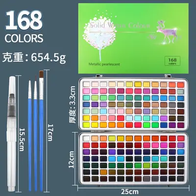 50 Renk Metal Kutu Suluboya Seti - 6