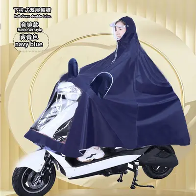 Motorrad-Regenponcho, wasserdicht, Einzel- und Doppelsitz - 10