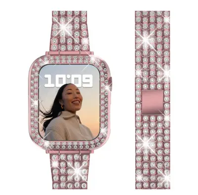 Metal Diamond-Studded Band for Apple Watch 12345678, Full Diamond Five-Bead Style - 10