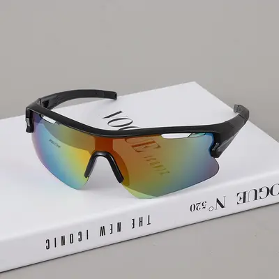 Futuristic Millennium-Style Cycling Windproof Sunglasses, Large Frame, Colourful - 8