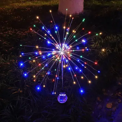 Solar Outdoor Firefly Decorative Garden Light with Ground Stake - 12