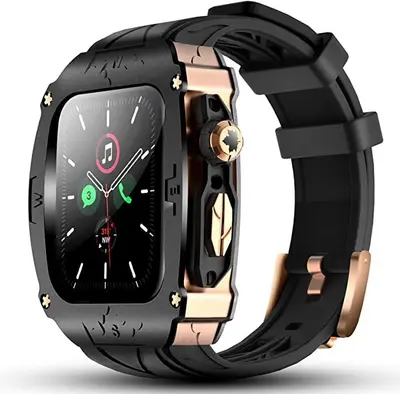 Metal Armor Sports Case for Apple Watch Ultra 10, with Silicone Strap - 9