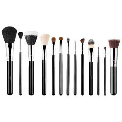 Contour foundation, eyeshadow, blending and shaping makeup brush set