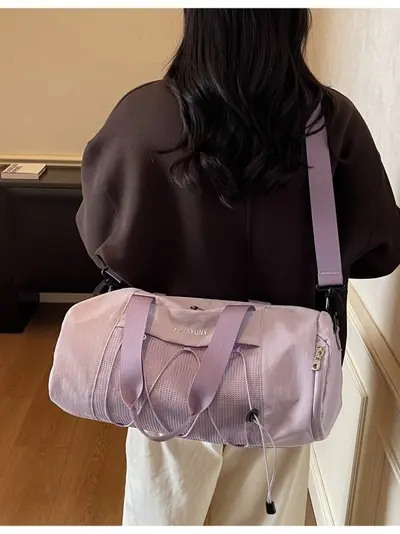 New Trendy Handheld Short-Distance Travel Bag Women's Fashion Lightweight Shoulder Crossbody Gym Bag with Independent Shoe Compartment Business Trip Luggage Bag - 3