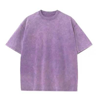 230g Reines Baumwoll-Übergrößen-T-Shirt mit Vintage-Waschung, Wachsbatik-Effekt und entspannter Passform - 9