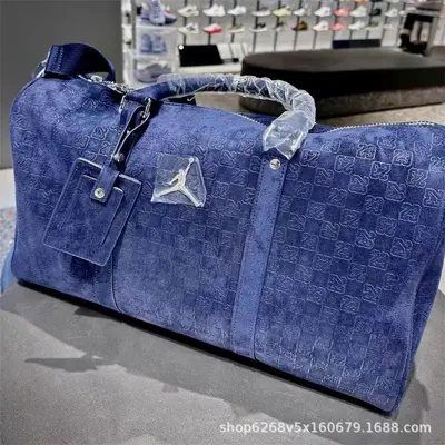 AJ Checkered Gym Bag, Large Capacity, Crossbody - 8