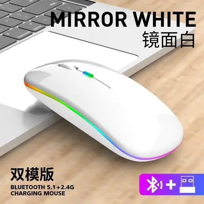 跨境工厂无线鼠标静音蓝牙充电款双模适用华为笔记本电脑办公现货 - 8