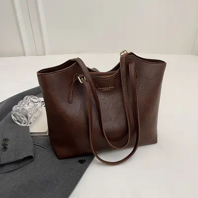 Women's Large Autumn Winter Tote Bag, 2026 Single Shoulder Bag - 8