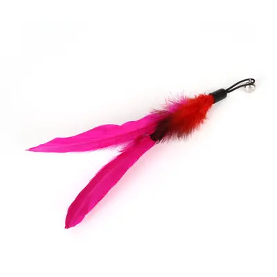 Cat Feather Teaser Wand Replacement Heads with Bell, Multiple Styles - 12