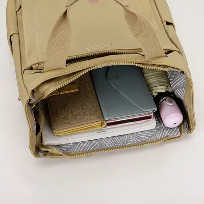 Kadınlar için renkli tilki desenli sırt çantası, büyük kapasiteli 16 inç laptop çantası, logo ile özelleştirilebilir, seyahat öğrenci okul çantası