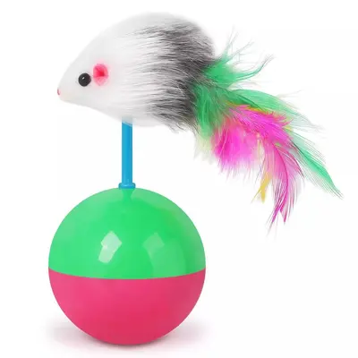 Plüschball-Wipptier-Katzenmaus-Spielzeug - 5