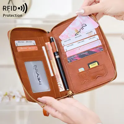 RFID passport wallet, multi-functional, magnetic protection - 4