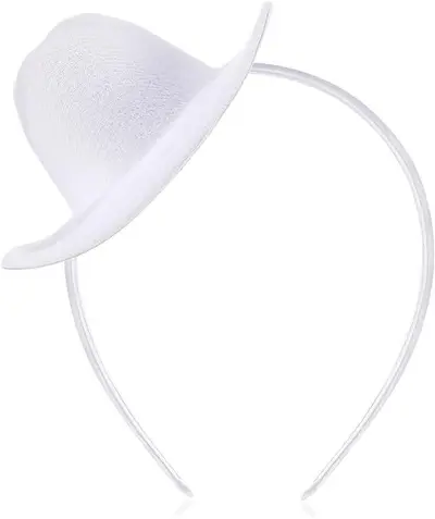 Pink Cowboy Hat with Light Headband, Festival Costume - 12