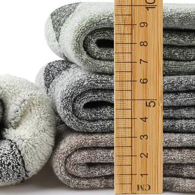 Men's Winter Fleece-Lined Thick Terry Mid-Calf Socks