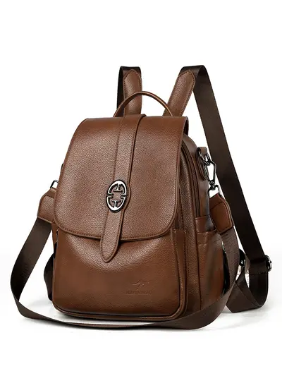 Genuine Leather Women's Backpack, Korean Style, Large Capacity Single Shoulder - 6