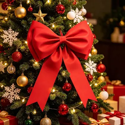 Oversized Red Bow, EVA Christmas Party and Window Decoration