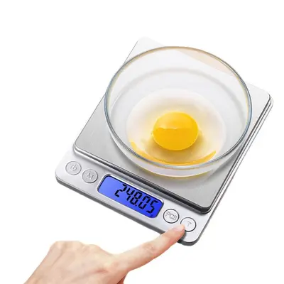 i2000 Electronic Kitchen Scale, Gram Measurement, Stainless Steel