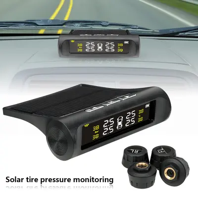 T1 araç lastik basıncı TPMS harici dahili kablosuz güneş basınç sensörü lastik basıncı algılama monitörü