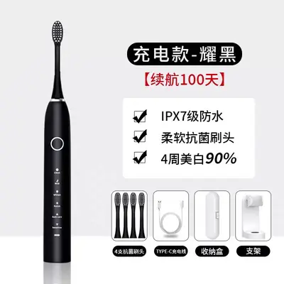 次日达】电动牙刷全自动充电式超声波成人儿童软毛刷情侣旅行便携